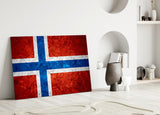 Flag of Norway Glass Wall Art