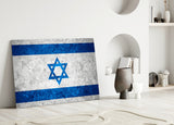 Flag of Israel Glass Wall Art