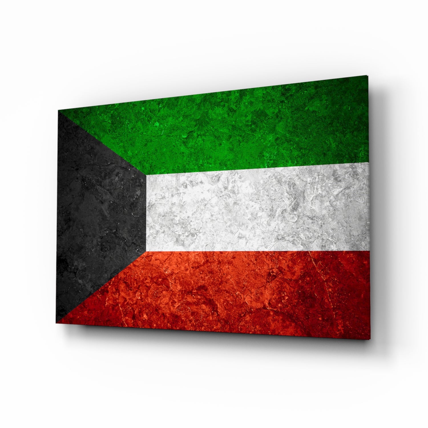 Flag of Kuwait Glass Wall Art