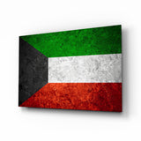 Flag of Kuwait Glass Wall Art