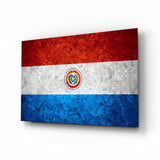 Flag of Paraguay Glass Wall Art