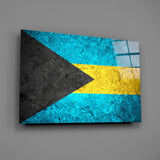 Flag of Bahamas Glass Wall Art