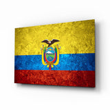 Flag of Ecuador Glass Wall Art