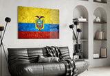 Flag of Ecuador Glass Wall Art