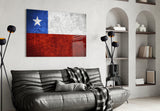 Flag of Chile Glass Wall Art