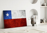 Flag of Chile Glass Wall Art