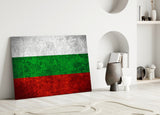 Flag of Bulgaria Glass Wall Art