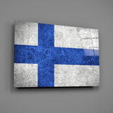 Flag of Finland Glass Wall Art