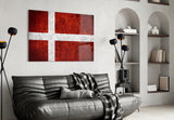 Flag of Denmark Glass Wall Art