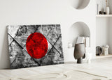 Flag of Japan Glass Wall Art