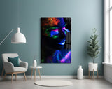 Neon Make Up Glass Wall Art