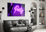 Entertainment Glass Wall Art