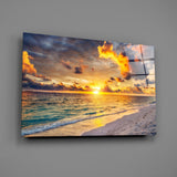 Sea View Glass Wall Art