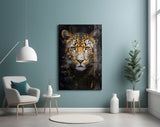 Leopard Glass Wall Art