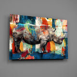 Rhino Glass Wall Art