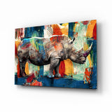 Rhino Glass Wall Art