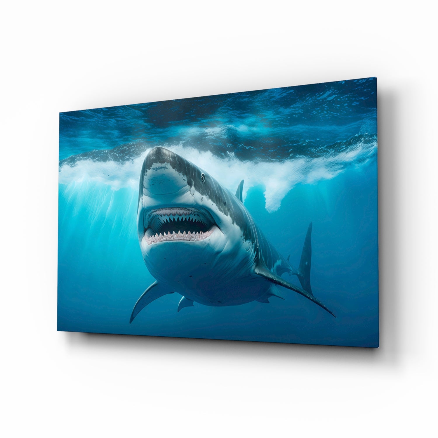 Shark Glass Wall Art