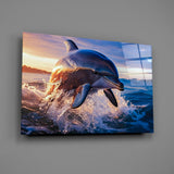 Dolphin Glass Wall Art