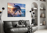 Dolphin Glass Wall Art