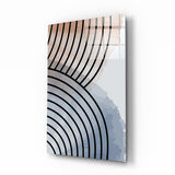 Lines of Waves Glass Wall Art | Insigne Art Design