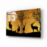 Deers Glass Wall Art