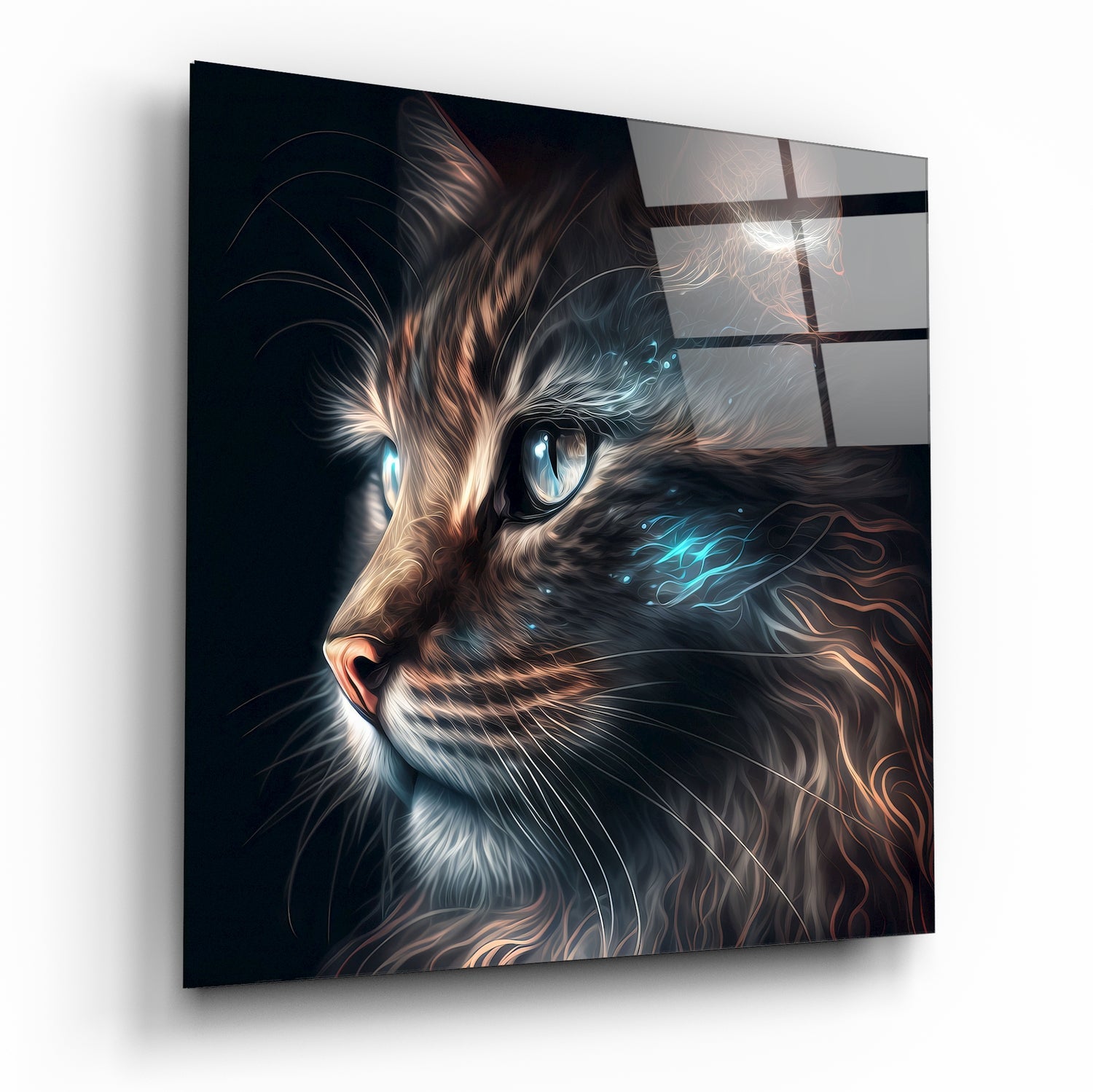 Cat Glass Wall Art  || Designers Collection - Insigne Art 
