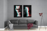 Statues 2 Pieces Combine Glass Wall Art | Insigne Art Design