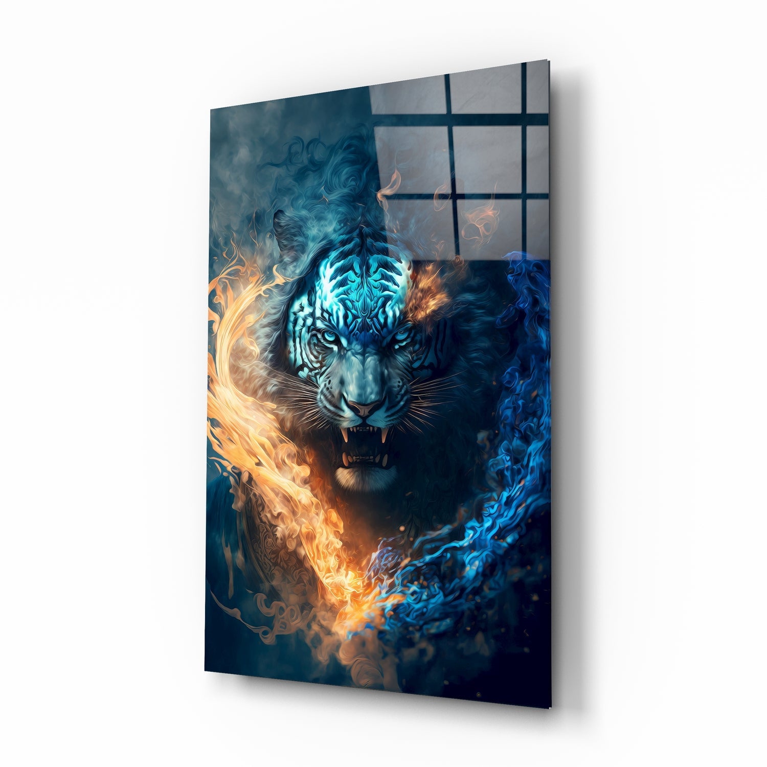 Flaming Anger Glass Wall Art  || Designer Collection | Insigne Art Design