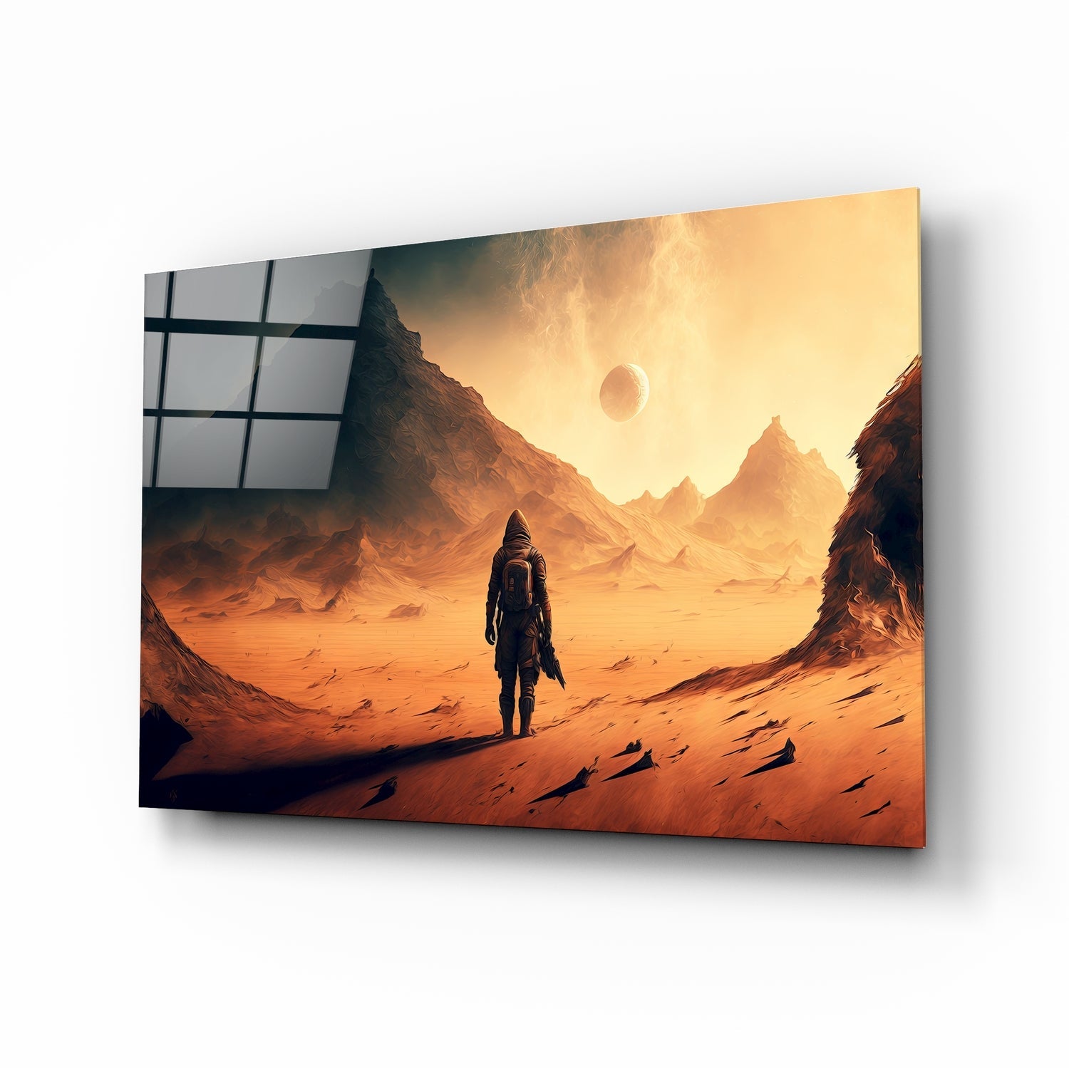 Walk on Another Planet Glass Wall Art  || Designers Collection | Insigne Art Design