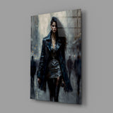 Walk Womenly Glass Wall Art || Designers Collection