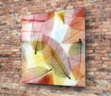 Colorful Leaves Glass Wall Art