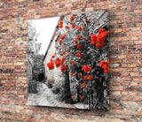 Red Roses Glass Wall Art