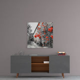 Red Roses Glass Wall Art