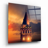 Galata Tower Glass Wall Art