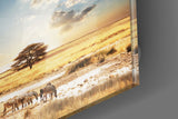 Africa (Wide Meadow) Glass Wall Art