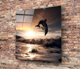 Dolphin Glass Wall Art