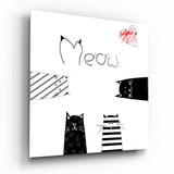 Meow (Cat) Glass Wall Art