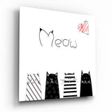 Meow (Cat) Glass Wall Art