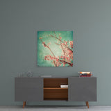 Cherry Blossom Glass Wall Art