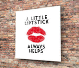 Lipstick Glass Wall Art