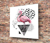 Flamingo Glass Wall Art