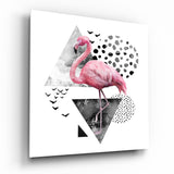 Flamingo Glass Wall Art