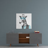 Mr. Giraffe Glass Wall Art