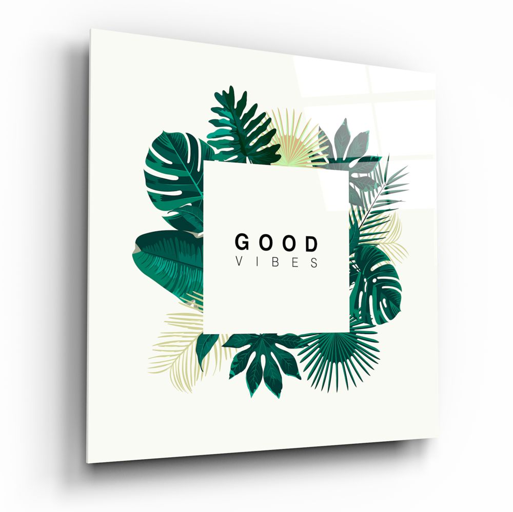 Good Feelings Glass Wall Art