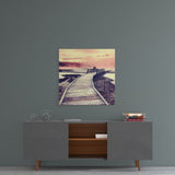 Sunset Landscape Glass Wall Art