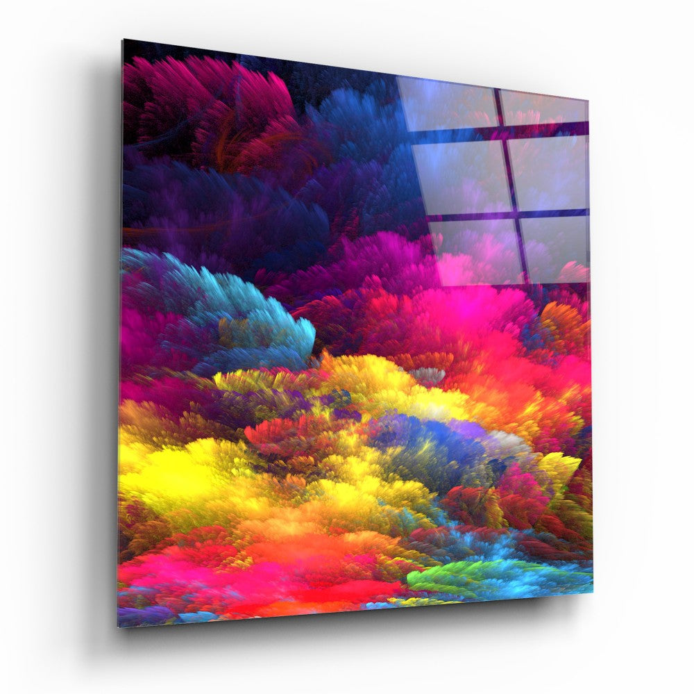 Color Explosion Glass Wall Art