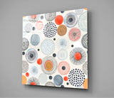 Dot to Flower Glass Wall Art