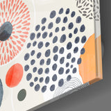 Dot to Flower Glass Wall Art