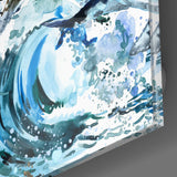 Dance of the Whales Glass Wall Art