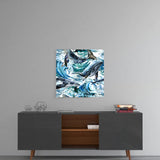 Dance of the Whales Glass Wall Art